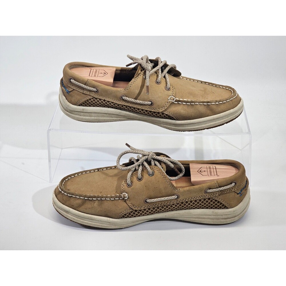 Sperry Mens 8.5M Gamefish Leather Boat Shoe‎ Tan Casual Loafer Slip On Shoes EUC - Picture 3 of 9